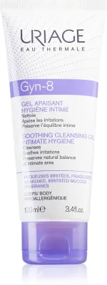 Uriage Gyn-Phy Gyn-8 Soothing Cleansing Gel Intimate Hygiene - Гель для интимной гигиены для раздраженной кожи, 100 мл