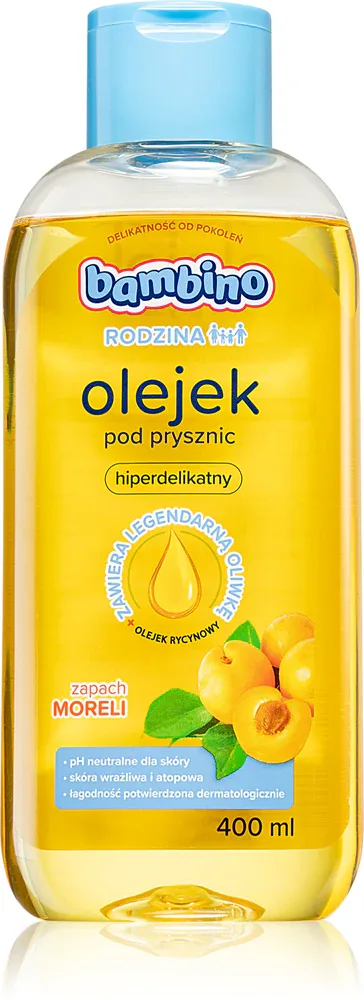 Bambino Family Shower Oil Apricot - Детский крем Apricot, 400 мл