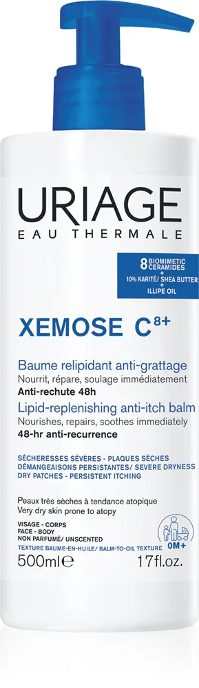 Uriage Xemose C8+ Lipid-Replenishing Anti-Itch Balm - Бальзам для сухой и атопической кожи