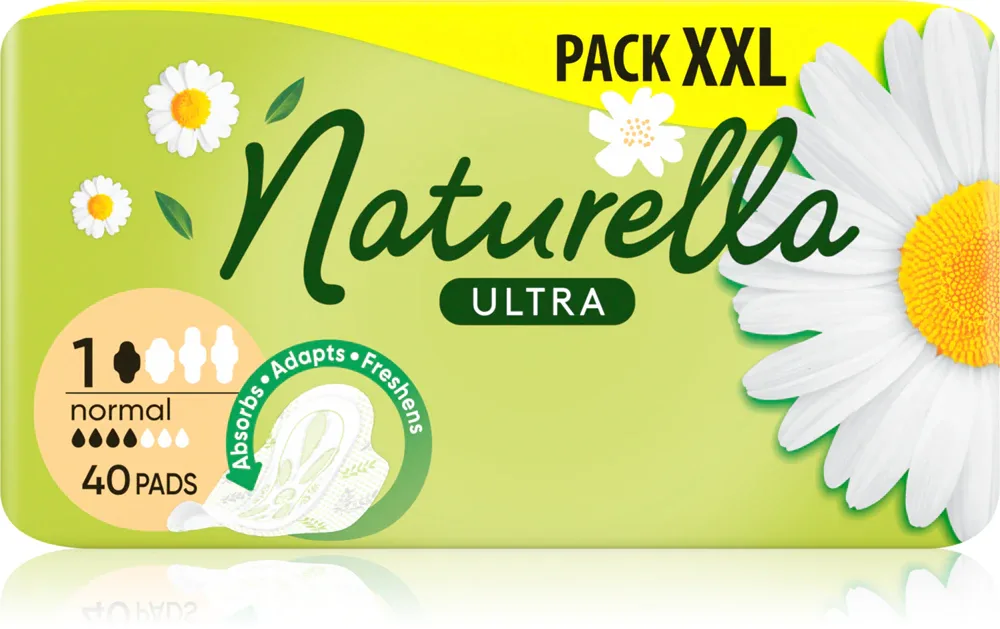 Прокладки гигиенические Naturella Normal Ultra с крылышками, с ароматом ромашки, 40 шт