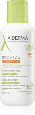 A-Derma Exomega Control Emollient Cream - Крем для тела для сухой и атопической кожи, 400 мл