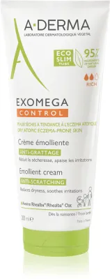 A-Derma Exomega Control Emollient Cream - Крем для тела для сухой и атопической кожи, 200 мл