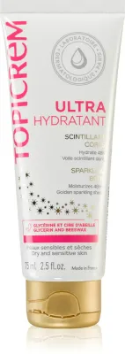 Topicrem UH BODY Ultra-Moisturizing Sparkling Body - Интенсивно увлажняющий крем для тела с блестками, 75 мл