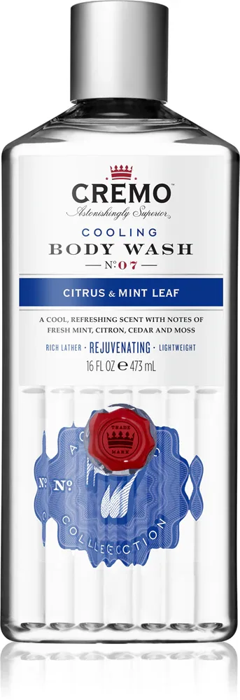 Cremo Cooling Body Wash Citrus & Mint Leaf - Увлажняющий гель для душа, 473 мл