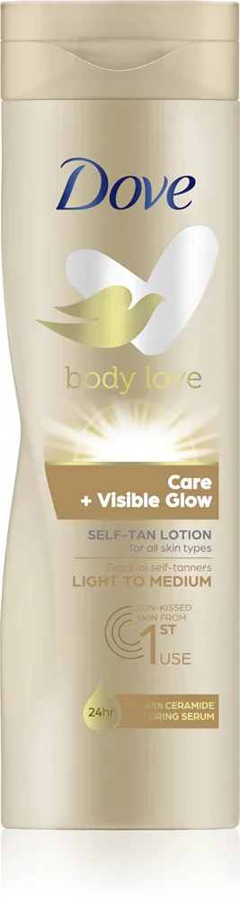Dove Body Love - Молочко для тела самозагара, 250 мл, оттенок Light to Medium