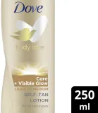 Dove Body Love - Молочко для тела самозагара, 250 мл, оттенок Light to Medium — фото 3