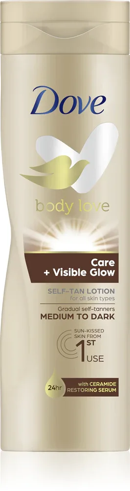Dove Body Love - Молочко для тела самозагара, 250 мл, оттенок Medium To Dark