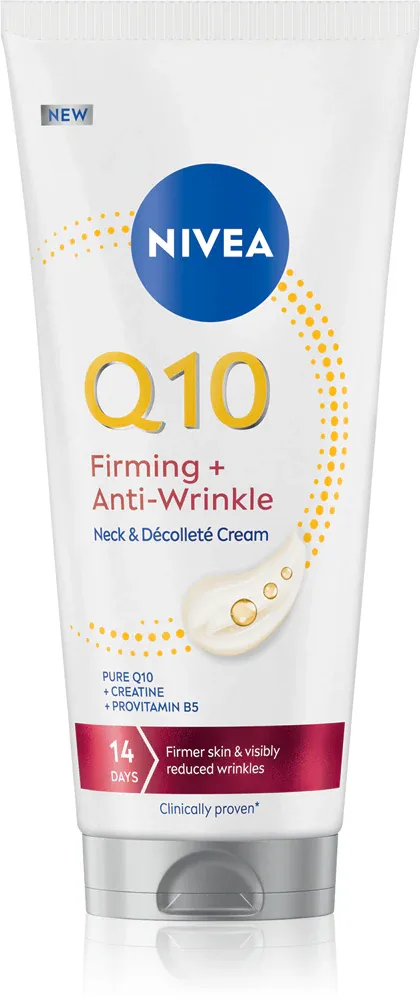 Крем NIVEA Q10 Firming Anti-Wrinkle для шеи и декольте, с коэнзимом Q10, 200 мл