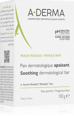 A-Derma Essentials Dermatological Bar - Дерматологическое мыло в куске для чувствительной и раздраженной кожи, 100 г