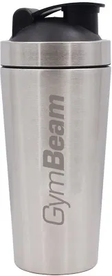 Шейкер спортивный GymBeam Shaker Steel из нержавеющей стали, серебристый, 739 мл