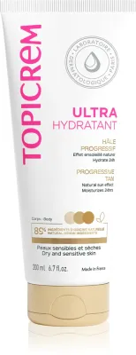 Topicrem UH BODY Ultra-Moisturizing Progressive Tan - Увлажняющее самозагарающее молоко для сухой и чувствительной кожи, 200 мл