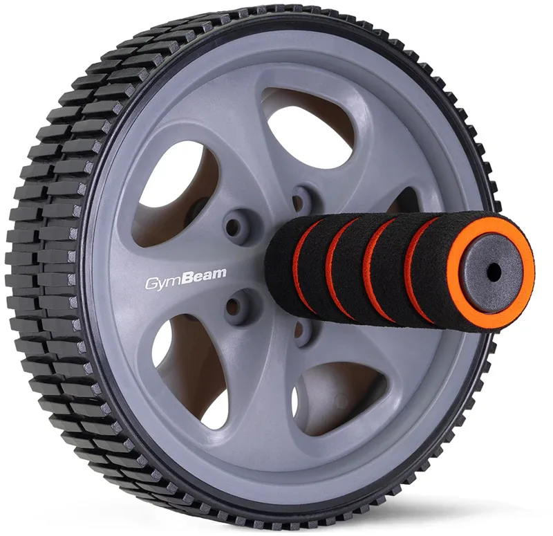 Ролик для пресса GymBeam Ab Wheel с нескользящими ручками, для дома и зала