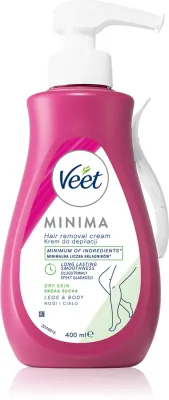 Veet Minima Dry Skin - Увлажняющий крем для депиляции для сухой кожи, 400 мл
