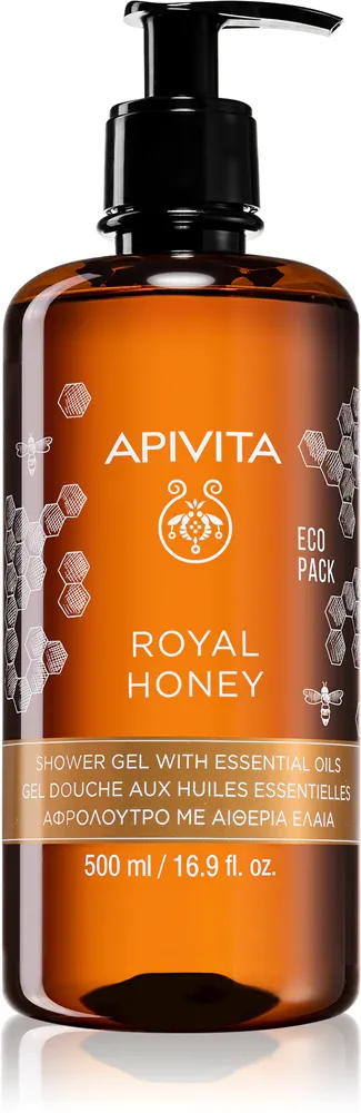 Apivita Royal Honey Creamy Shower Gel - Увлажняющий гель для душа с эфирными маслами