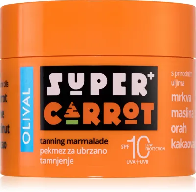 Olival SUPER Carrot Tanning Jam - Средство для ускорения и продления загара SPF 10, 100 мл