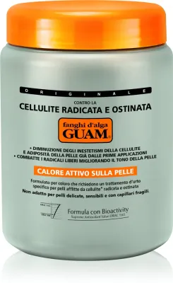 Грязевое обёртывание для тела Guam Cellulite, антицеллюлитное, с водорослями и глиной, 1000 г