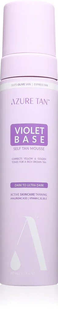 Azure Tan Violet Base - Автозагар: самозагар для тела, 200 мл, оттенок Medium to Ultra Dark