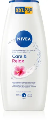 NIVEA Care & Relax - пена для ванны и гель для душа 2 в 1, 750 мл