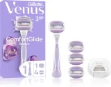 Бритва женская Gillette Venus ComfortGlide Breeze 3 лезвия, гелевые полоски с ароматом фрезии, 4 шт — фото 1