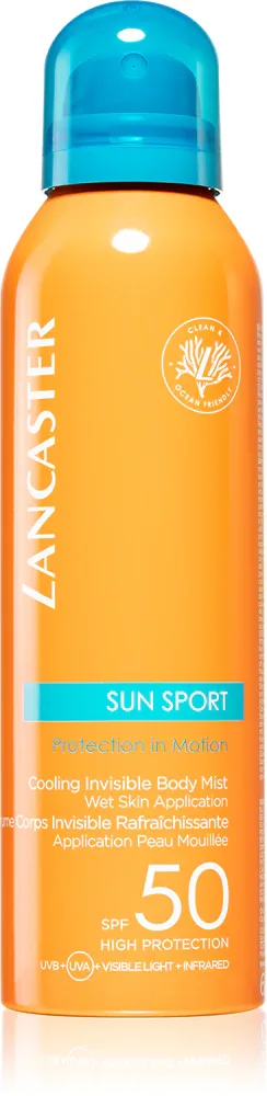 Lancaster Sun Sport Cooling Invisible Body Mist - Охлаждающий спрей для загара тела SPF 50, 200 мл