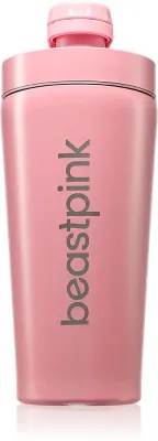 Шейкер BeastPink Steel с ситечком, из нержавеющей стали, розовый, 650 мл