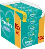 Pampers Fresh Clean - Увлажняющие очищающие салфетки для детей с чувствительной кожей, 4 шт — фото 1