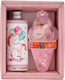 Bohemia Gifts & Cosmetics Unicorn - Набор детской косметики Bohemia Gifts Cosmetics Unicorn с резинками для волос, 200 мл — фото 1