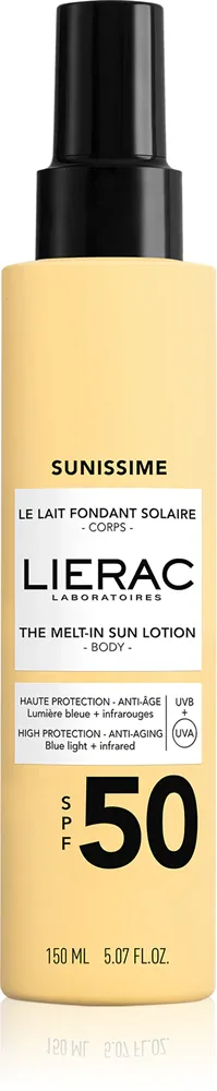 Lierac Sunissime The Melt-in Sun Lotion SPF 50 - Солнцезащитный спрей для тела SPF 50, 150 мл