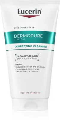 Eucerin DermoPure Clinical Correcting Cleanser - Очищающий гель для лица и тела, который отшелушивает, 150 мл