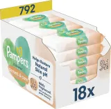 Pampers Harmonie Protect&Care - Увлажняющие очищающие салфетки для детей с лекарственным ноготком, 792 шт — фото 1