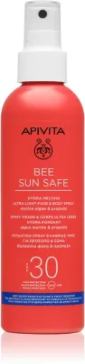 Apivita Bee Sun Safe Hydra Melting Ultra-Light Spray SPF30 - Защитное молочко для загара в спрее SPF 30, 200 мл