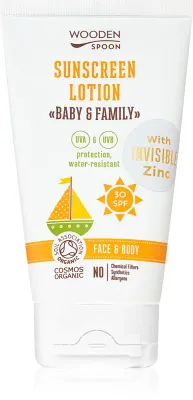 WoodenSpoon Baby & Family - Защитный лосьон для загара SPF 30, 150 мл