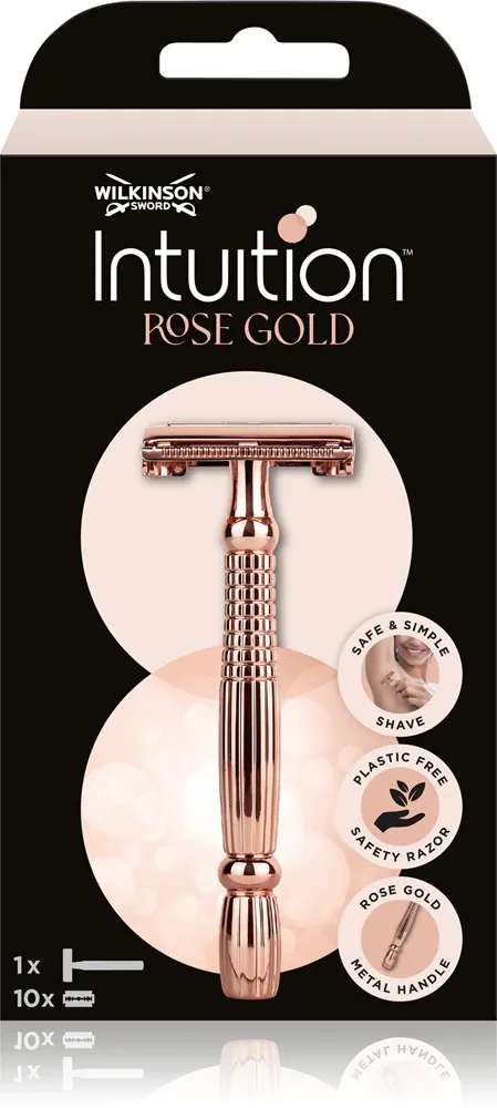 Wilkinson Sword Intuition Rose Gold Razor - Бритва + сменные лезвия 10 шт