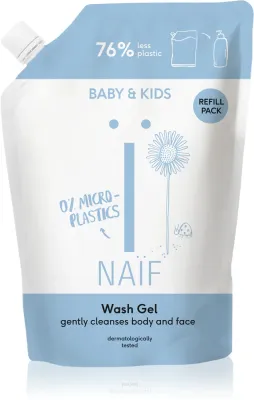 Naif Baby & Kids Wash Gel - Очищающий гель для детей и младенцев для тела и лица, 500 мл
