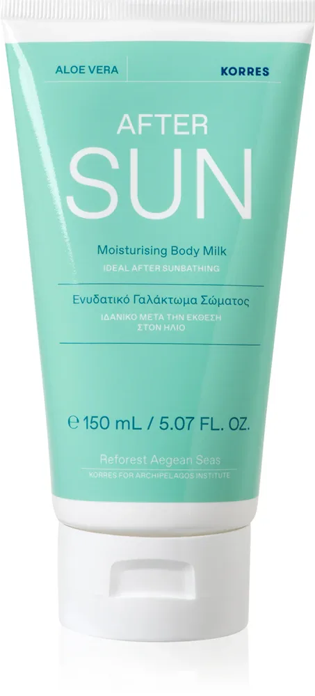 Korres Aloe Vera - Увлажняющее молочко для тела после загара, 150 мл
