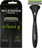 Бритвенный станок Wilkinson Sword Hydro3 Skin Protection Black Edition с тремя лезвиями и увлажняющими полосами, 1 шт — фото 2
