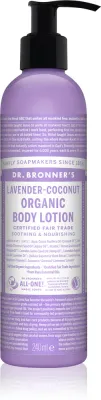 Dr. Bronner’s Lavender & Coconut - Интенсивное питательное молочко для тела для нормальной и сухой кожи, 240 мл