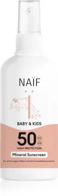 Naif Baby & Kids Mineral Sunscreen SPF 50 - Защитный спрей для детей от загара
