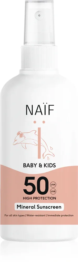 Naif Baby & Kids Mineral Sunscreen SPF 50 - Защитный спрей для детей от загара