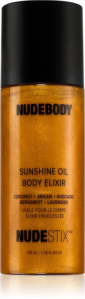 Nudestix Nudebody Sunshine Oil Body Elixir - Увлажняющее масло для тела с эффектом легкого загара, 100 мл
