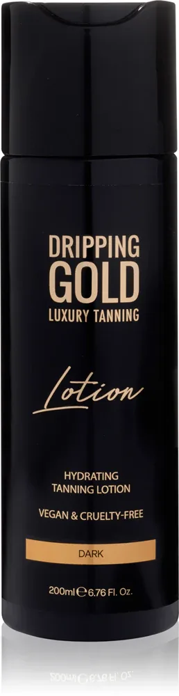 Лосьон-автозагар для тела Dripping Gold Luxury Tanning Lotion с интенсивным эффектом, увлажняющий, 200 мл, оттенок Dark