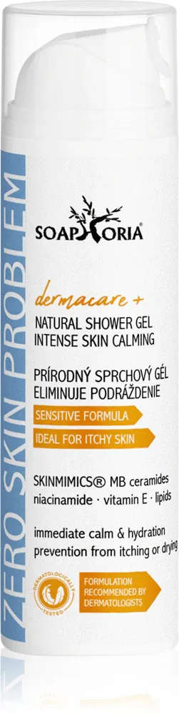 Гель для душа Soaphoria Dermacare+ Zero Problem для чувствительной кожи, с алоэ и ниацинамидом, 200 мл