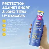 NIVEA SUN Protect & Moisture - Молочко для загара SPF 20, 200 мл — фото 2