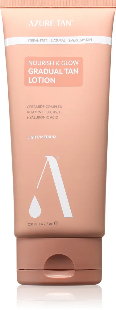 Azure Tan Nourish & Glow - Автозагар: крем для тела, 200 мл, оттенок Light/Medium
