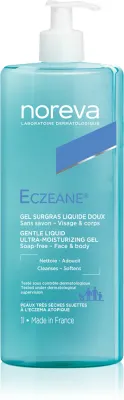 Noreva Eczeane Gentle Liquid Ultra-Moisturizing Gel - Гель для душа для лица и тела, 1000 мл