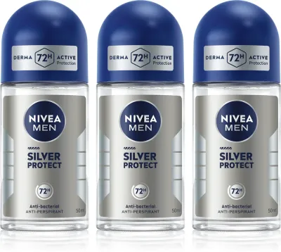 NIVEA MEN Silver Protect - Антиперспирант ролл-он на 48 часов, 3 мл