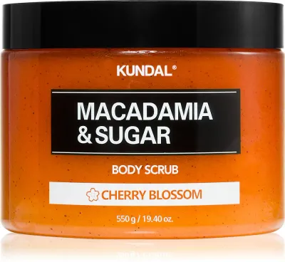 KUNDAL Macadamia & Sugar Cherry Blossom - Сахарный пилинг с маслом ши, 550 г