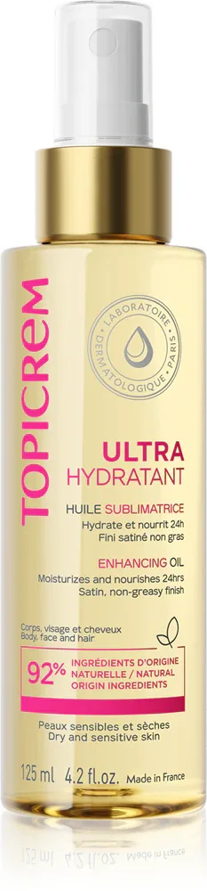 Topicrem UH BODY Enhancing Oil - Масло для тела с увлажняющим действием, 125 мл
