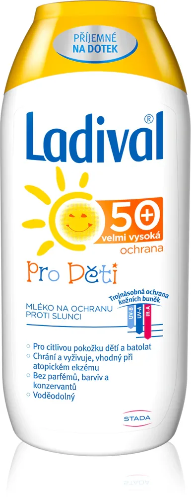 Ladival Kids - Детское солнцезащитное молочко SPF 50+, 200 мл
