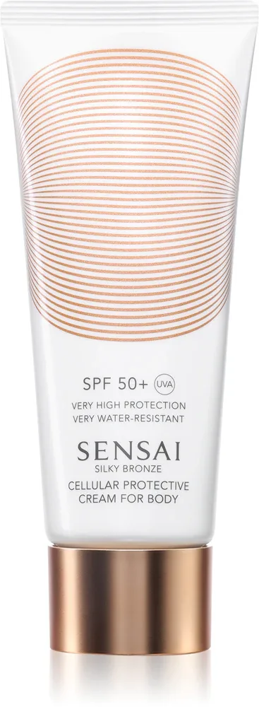 Sensai Silky Bronze Cellular Protective Cream for body - Солнцезащитный крем с SPF 50+ предотвращает старение кожи, 150 мл